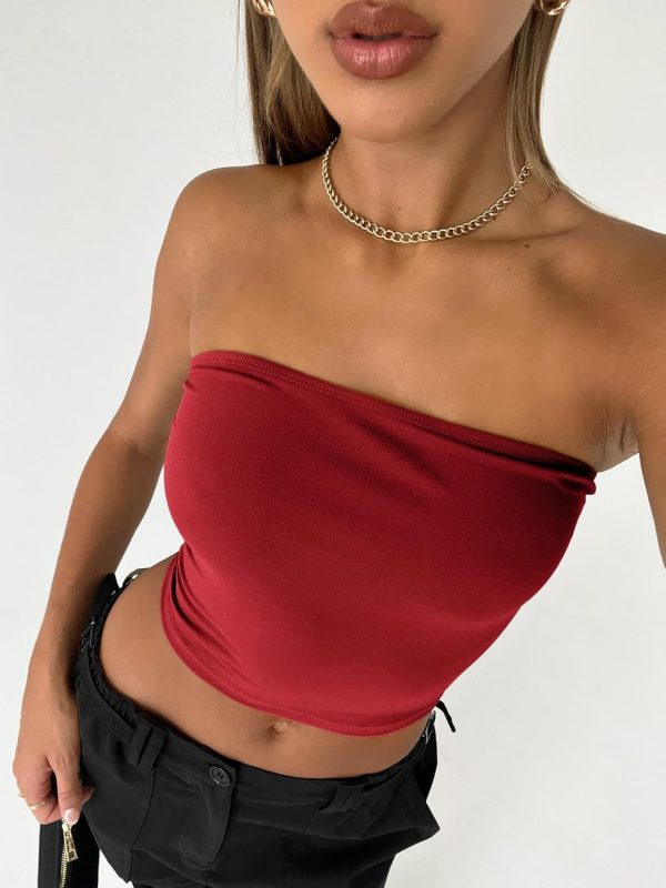 Trendy Queen Womens 3 Pack Tube Tops Crop Going Out Strapless Basic Backless Bandeau Bra Summer Outfits 2025 - Image 10