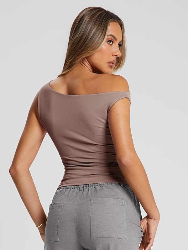Trendy Queen Womens Summer Off The Shoulder Tops Going Out T Shirts Crop Tank Top Fashion Clothes Spring Outfits 2025 - Image 51
