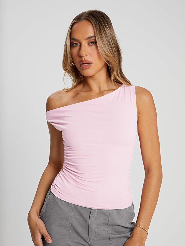 Trendy Queen Womens Summer Off The Shoulder Tops Going Out T Shirts Crop Tank Top Fashion Clothes Spring Outfits 2025 - Image 76